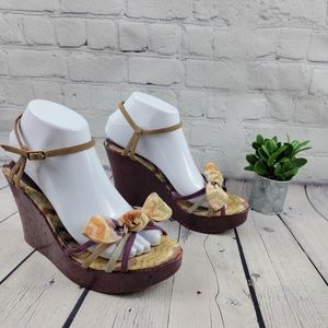 Missoni Cork Wedges Purple size 7